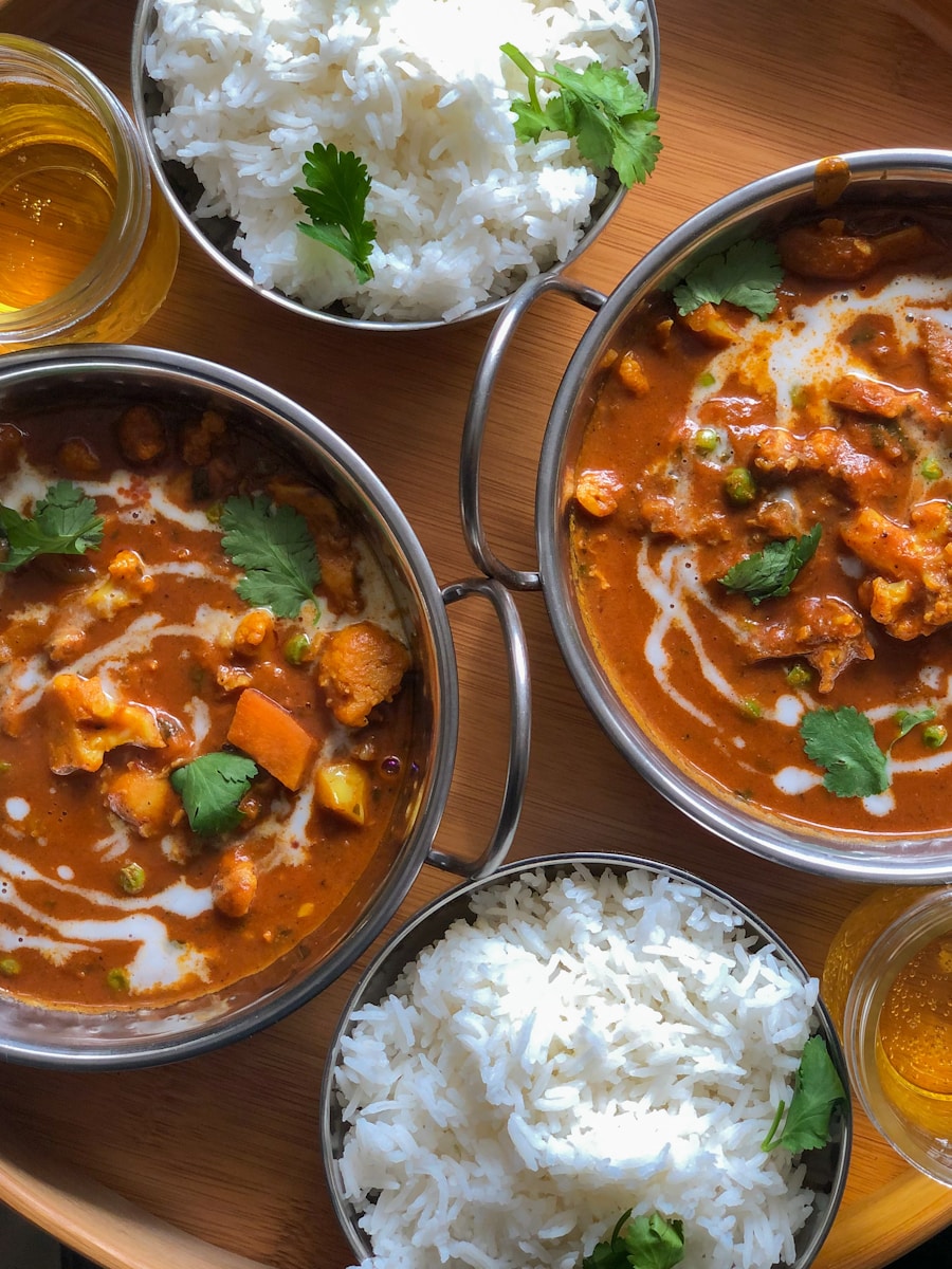 Rice and curry dishes